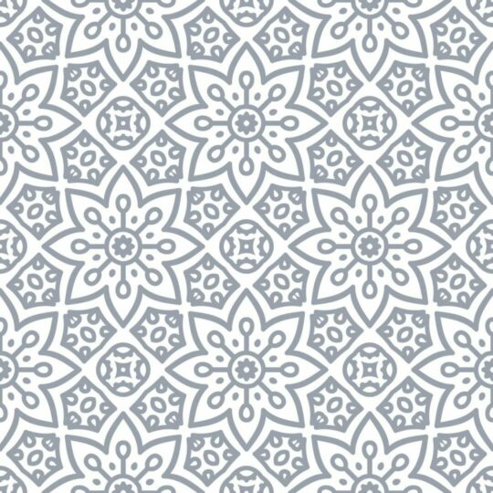 Gray geometric floral removable wallpaper