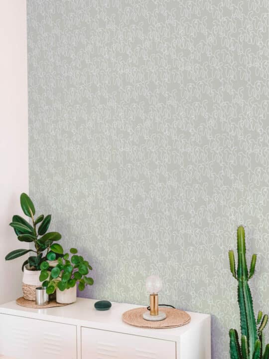 Organic shapes temporary wallpaper