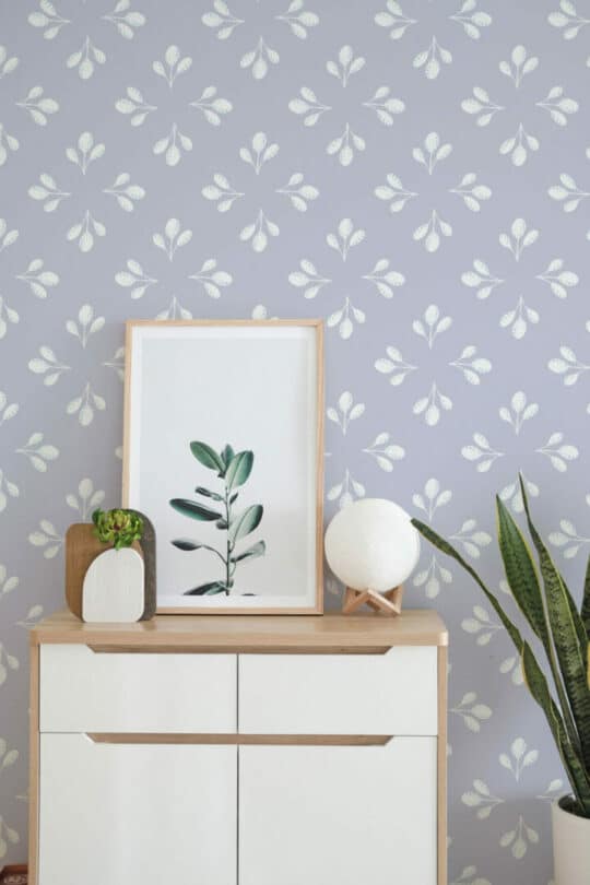 Minimalist leaf peel and stick wallpaper