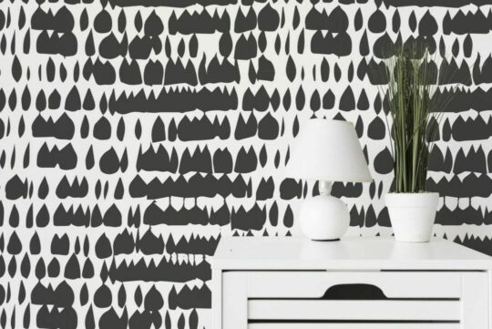 Paint blots stick on wallpaper