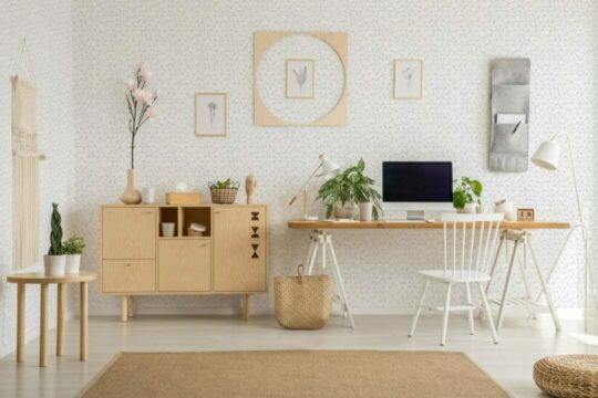 Polygon wallpaper for walls