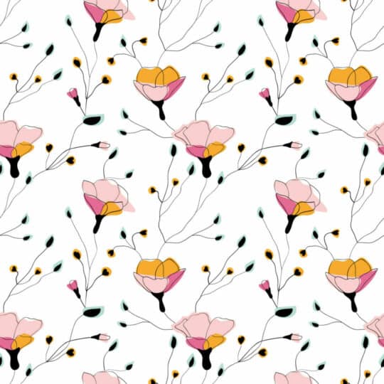 Delicate floral removable wallpaper