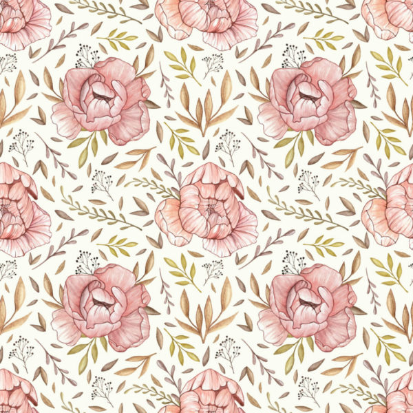 Vintage peony removable wallpaper