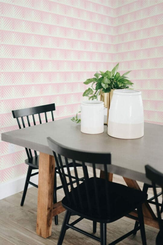 Pastel pink geometric sticky wallpaper
