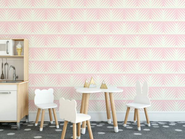 Pastel pink geometric wallpaper for walls
