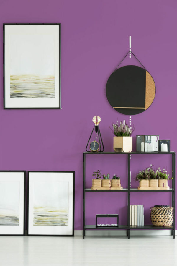 Purple solid color wallpaper for walls