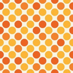 Yellow and orange polka dot wallpaper - Peel and Stick or Non-Pasted