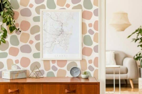 Colorful pebbles peel and stick removable wallpaper