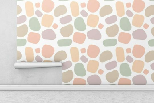 Colorful pebbles wallpaper peel and stick