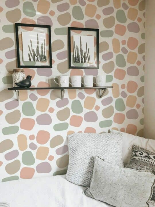 Colorful pebbles peel stick wallpaper