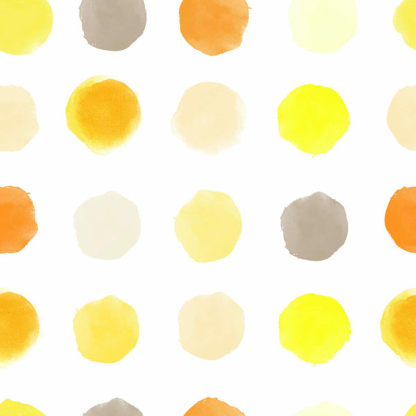 Yellow watercolor dots removable wallpaper