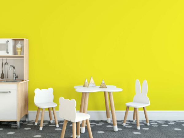 Yellow solid color stick on wallpaper