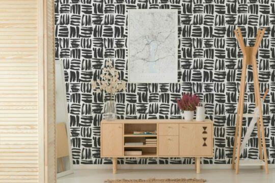 Brush stroke square peel and stick wallpaper