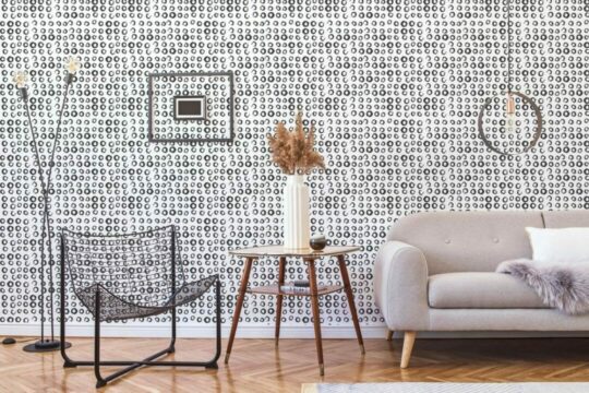 Brush stroke circles self adhesive wallpaper