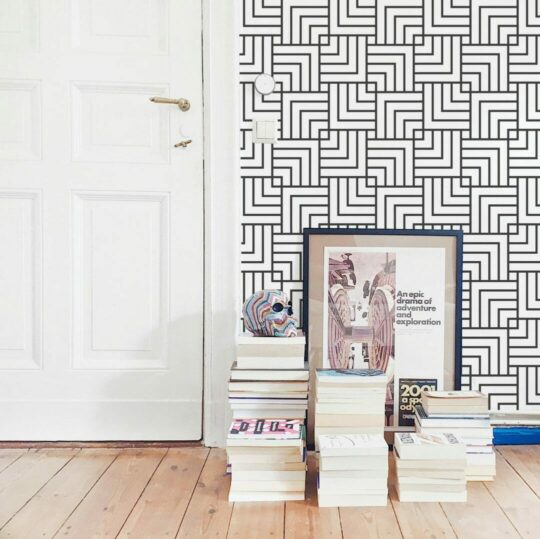 Geometric texture self adhesive wallpaper