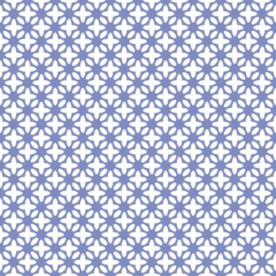 Blue geometric floral removable wallpaper