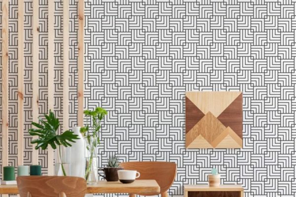 Geometric texture peel stick wallpaper
