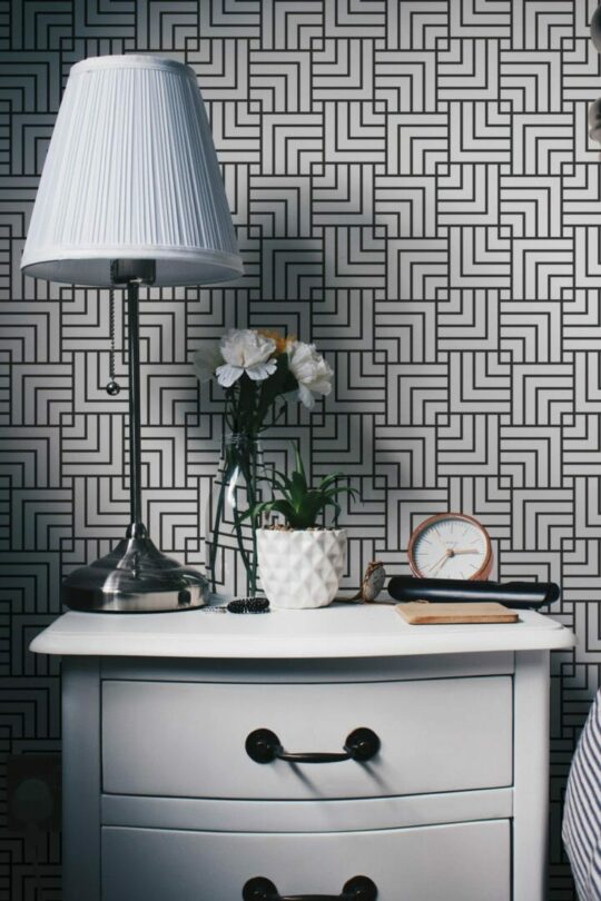 Geometric texture temporary wallpaper
