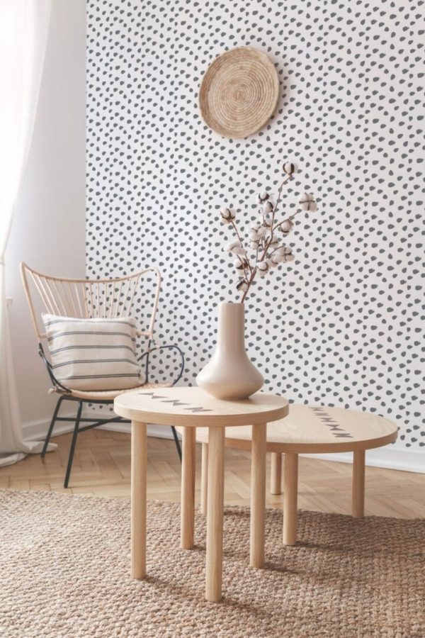 Dalmatian spot peel and stick wallpaper