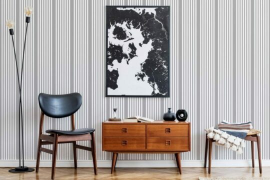 French stripe peel and stick wallpaper