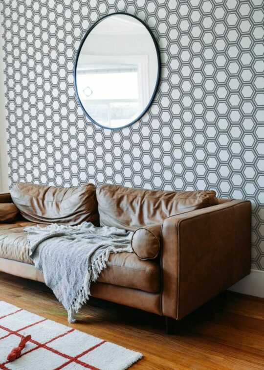 Honeycomb pattern temporary wallpaper