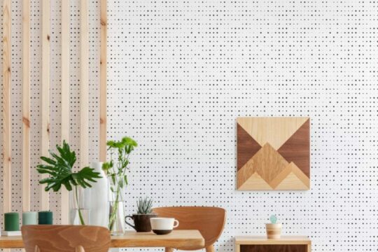 Halftone peel and stick removable wallpaper