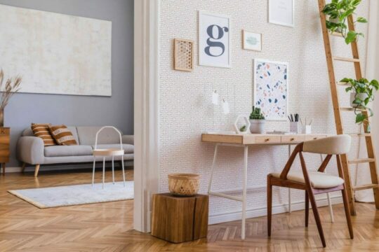 Minimalist geometric peel and stick removable wallpaper