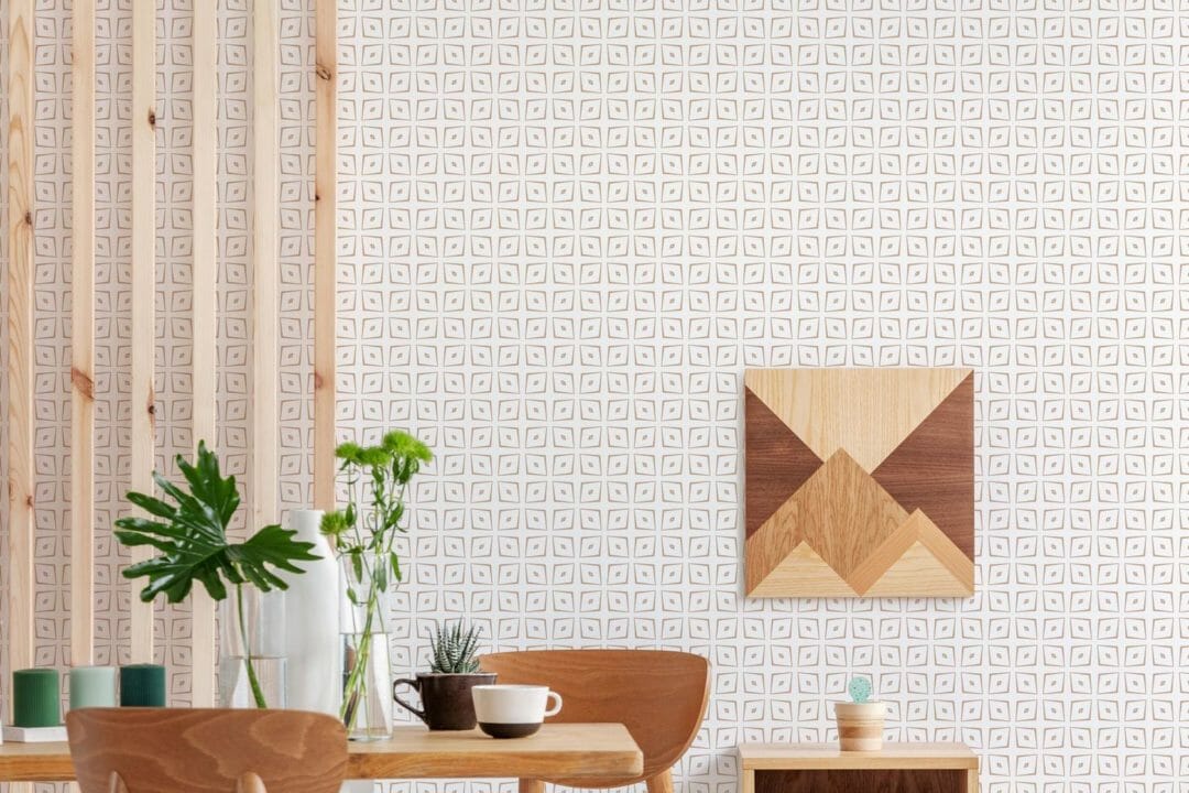 Minimalist geometric peel stick wallpaper