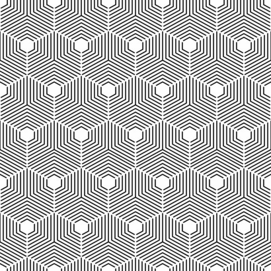 Geometric hexagon removable wallpaper