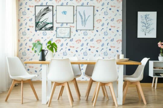 Multicolor abstract geometric shapes self adhesive wallpaper