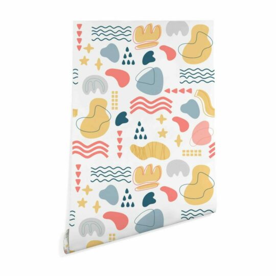 Multicolor shapes sticky wallpaper