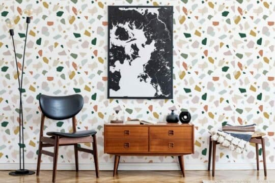 Boho terrazzo sticky wallpaper