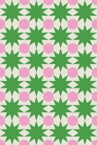 Self-Adhesive Wallpaper Green Eclectic Starlight by Fancy Walls