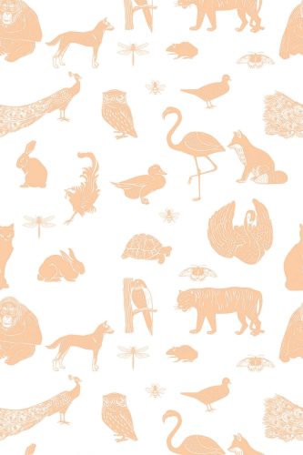 Pink Zoo Unpasted Wallpaper - Fancy Walls