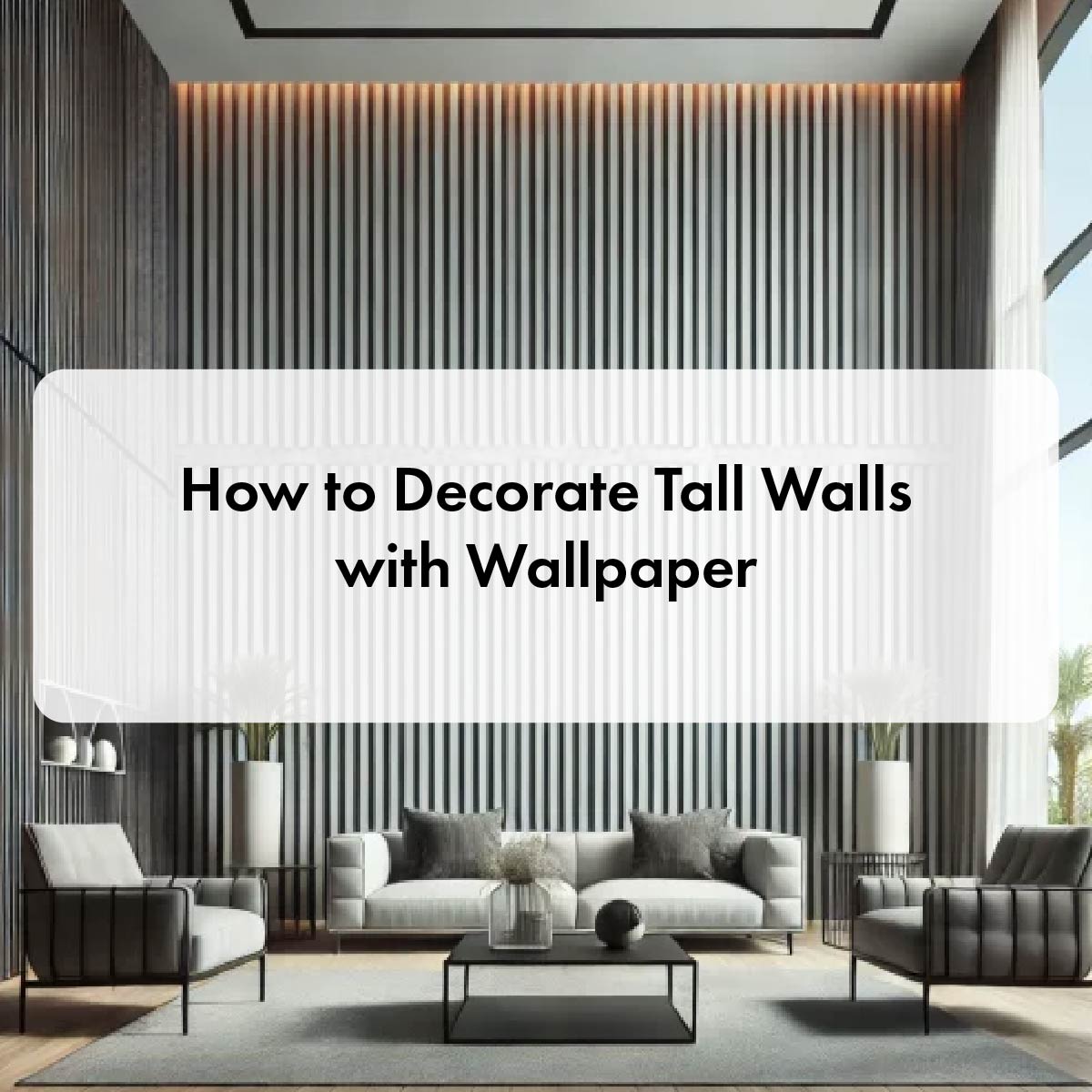 How to Decorate Tall Walls with Wallpaper