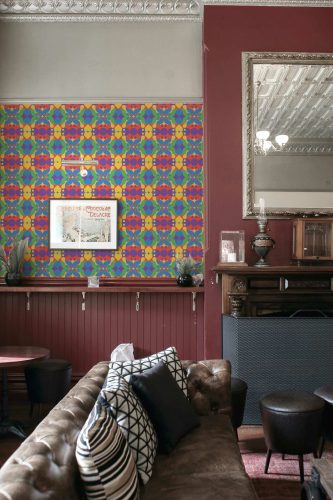 Fancy Walls Peel and Stick Wallpaper in Eclectic Psychedelic Colors
