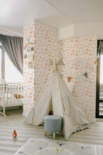 Enchanted Nursery Safari Peel and Stick Wallpaper by Fancy Walls