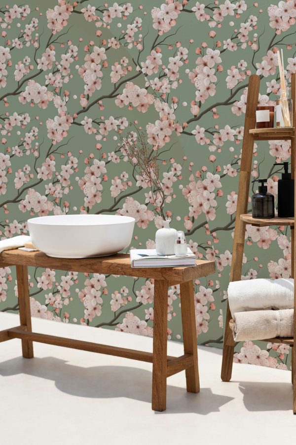 Green Serenity Self-Adhesive Wallpaper by Fancy Walls