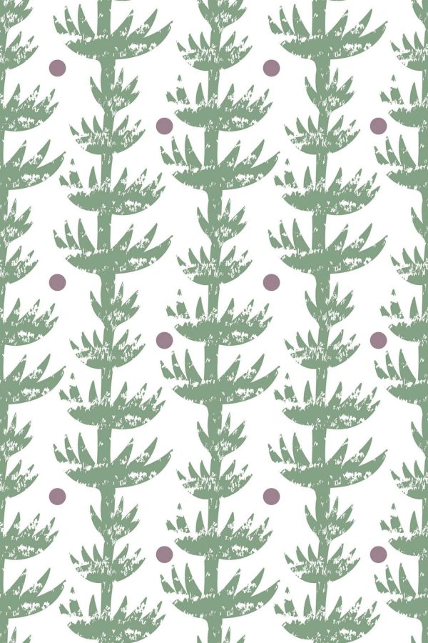 Sage Serenity Cactus Self-Adhesive Wallpaper by Fancy Walls
