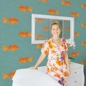 Fancy Walls Wallpaper - AquaSwim. Serene Sea Escape peel and stick or non-pasted PVC-free and eco-friendly removable wallpaper