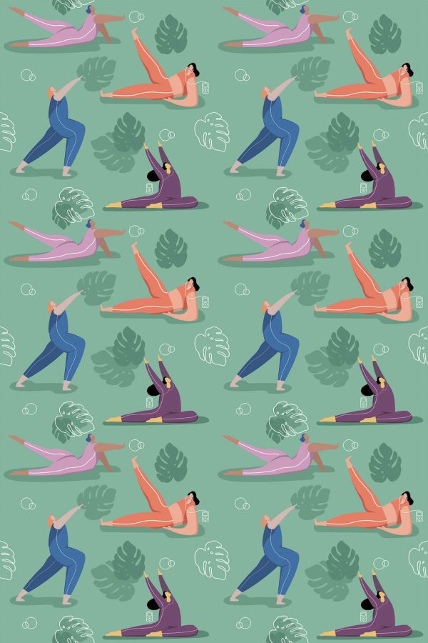 Yoga Bliss Self-Adhesive Wallpaper by Fancy Walls