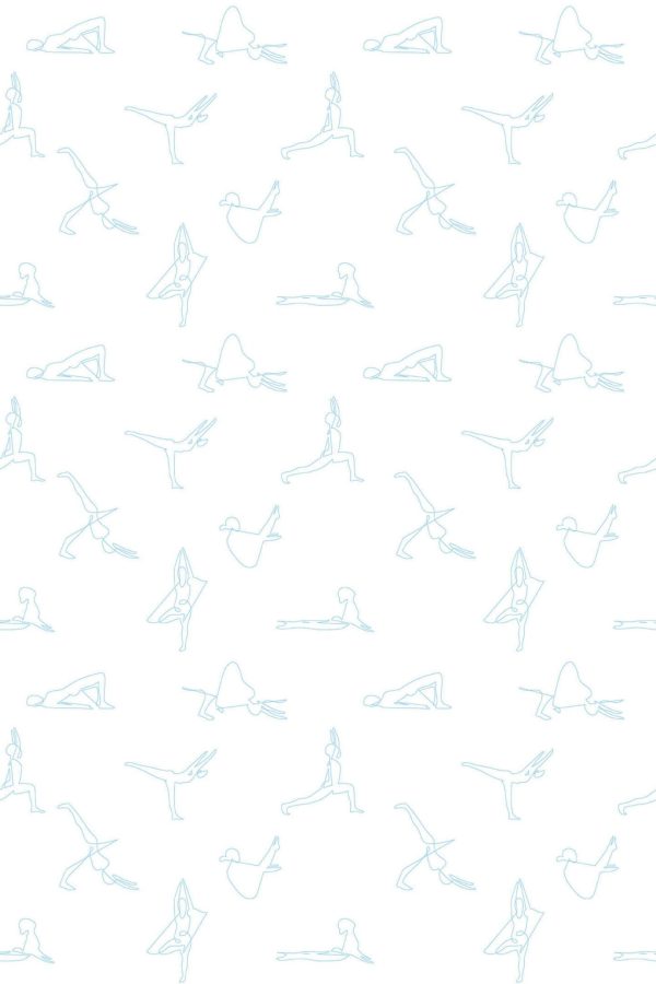 Blue Serenity Lines Self-Adhesive Wallpaper by Fancy Walls
