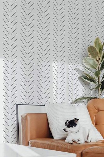 herringbone wallpaper collection