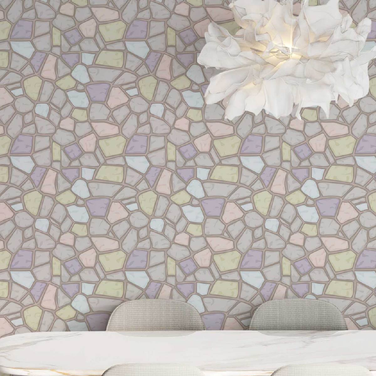 Decorating with Stone-Look Wallpaper