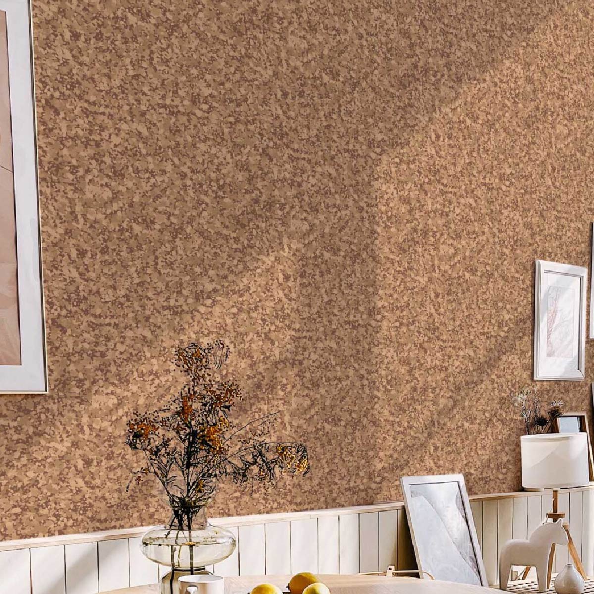 Cork, But Make It Wallpaper. Cork texture imitation peel and stick or non-pasted PVC-free and eco-friendly wallpaper collection