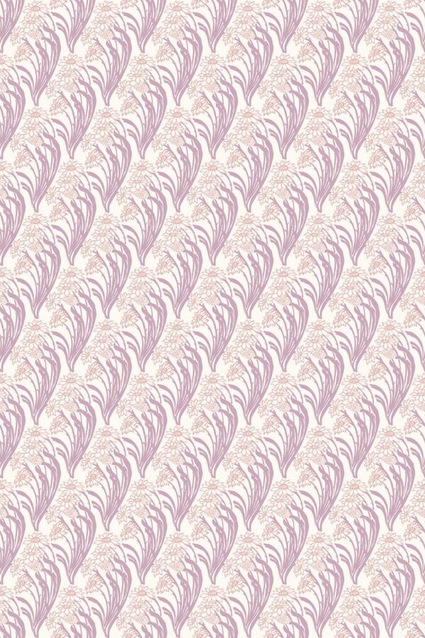 Dusty Rose Floral Wallpaper