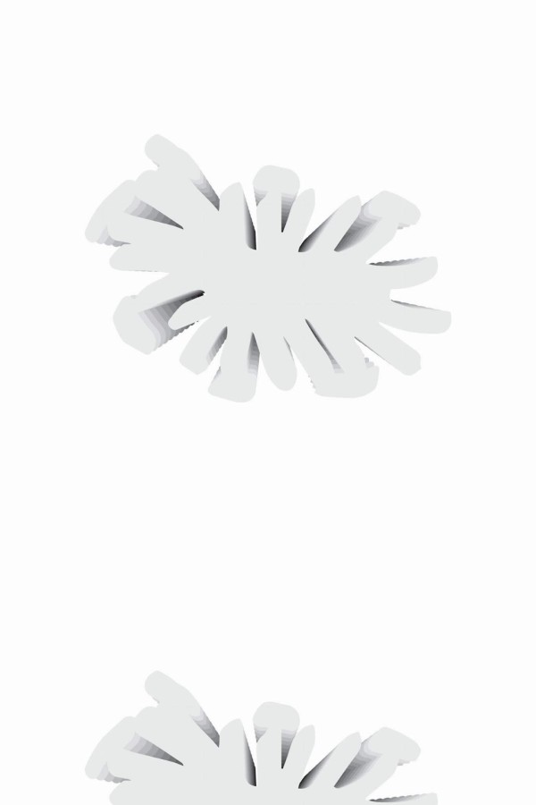 Pattern repeat of 3D flower removable wallpaper design