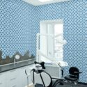 Fancy Walls Blue and white Tile self-adhesive wallpaper