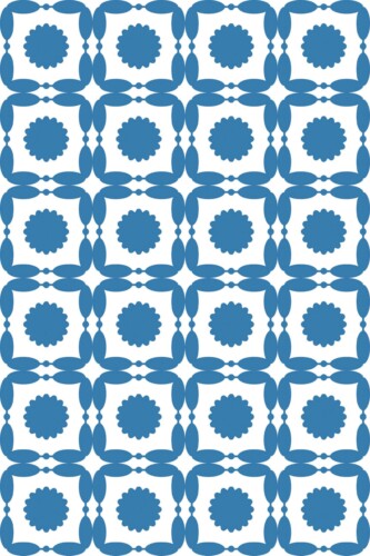 Fancy Walls Blue and white Tile unpasted wallpaper