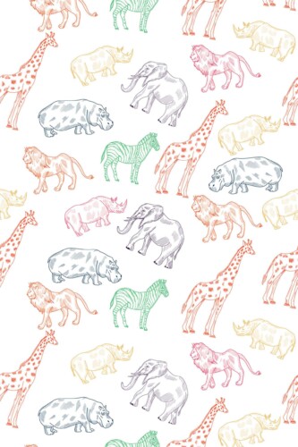Zoo Charm Fancy Walls Wallpaper for Walls